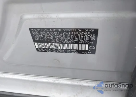 2009 Lexus Es 350 z USA, uszkodzony, nr VIN JTHBJ46G792288259